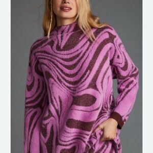 Swirled Pink and Brown Sweater